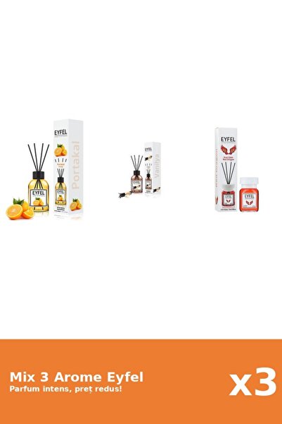 Eyfel Set 3 Mix Eyfel: 1x Portocala, 1x Red Dragon, 1x Vanilie