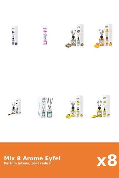 Eyfel Set 8 Mix Variat: 8 arome