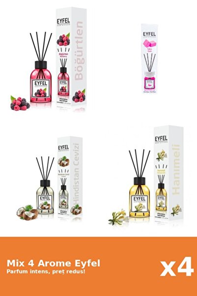 Eyfel Set 4 Mix Eyfel: 1x Bubble Gum, 1x Fructe De Padure, 1x Mana Maicii Dom...