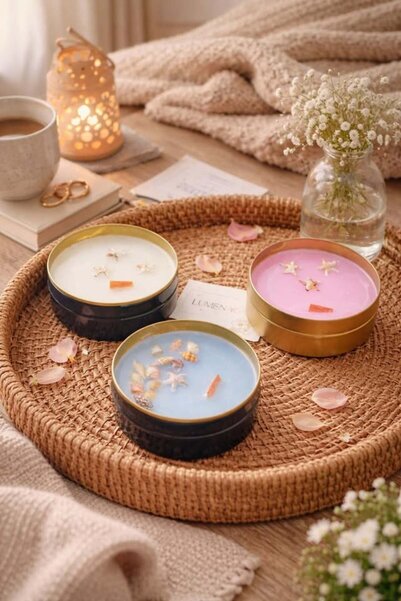 LUMENADA Deniz Temalı Okyanus Kokulu 3'lü Mum