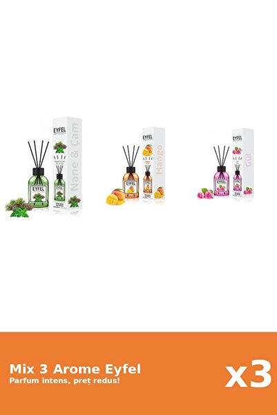 Eyfel Set 3 Mix Eyfel: 1x Mango, 1x Pin Si Menta, 1x Trandafir