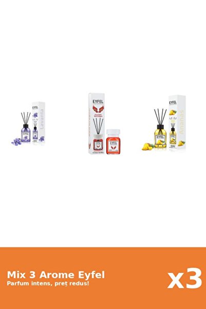 Eyfel Set 3 Mix Eyfel: 1x Ananas, 1x Lavanda, 1x Red Dragon