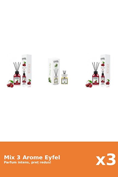 Eyfel Set 3 Mix Eyfel: 2x Cirese, 1x Lacramioare