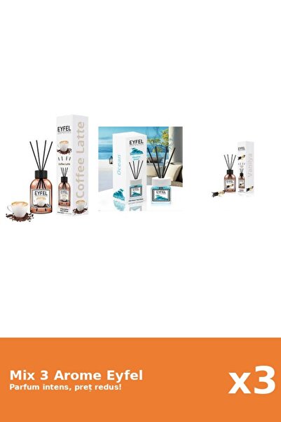 Eyfel Set 3 Mix Eyfel: 1x Cafea, 1x Ocean, 1x Vanilie