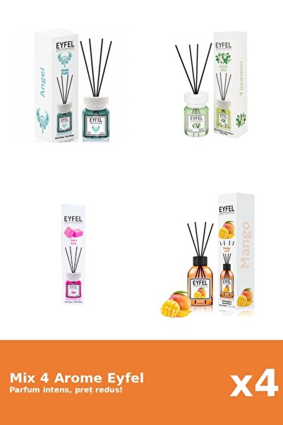 Eyfel Set 4 Mix Eyfel: 1x Angel, 1x Bubble Gum, 1x Iasomie, 1x Mango