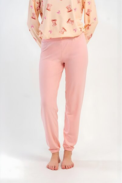 OBJE Women's Pink Marla Elastic Cuffed Pajama Bottoms