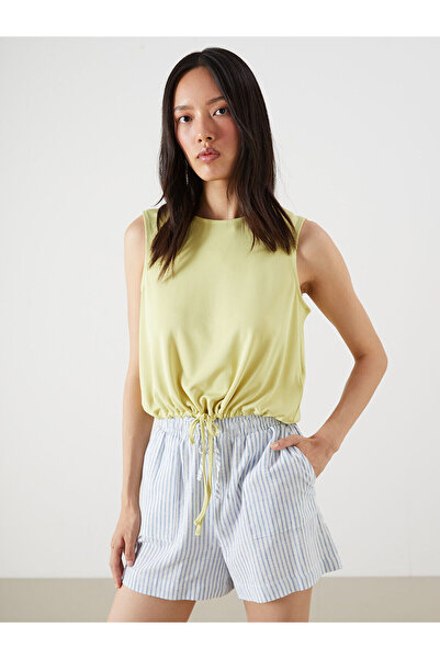 LC Waikiki Özmarka New Season Crew Neck Gathered Women's Tank Top