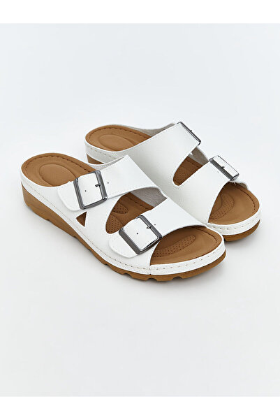 LC Waikiki Vizyon New Season Leather Look Women's Slippers