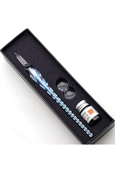 markentegra El Yapımı Cam Dolma Kalem Kaligrafi Hokka Seti