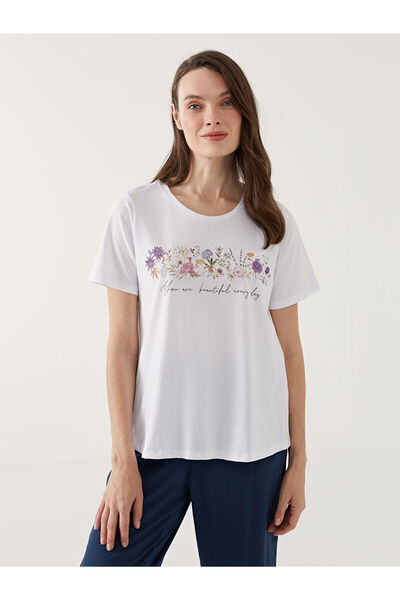 LC Waikiki Peak New Season Crew Neck Floral Women's T-Shirt
