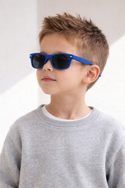 KOKOŞ BEBEK Ochelari de soare albi dreptunghiulari pentru copii unisex, albaș...