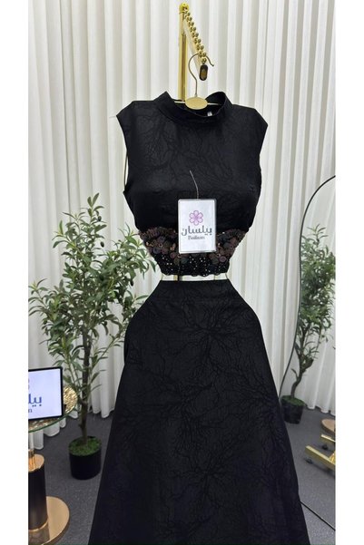 Bailsan Black set with luxurious embroidery