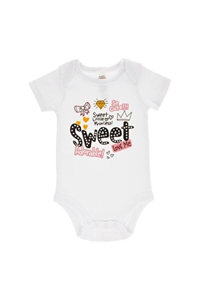 O.M.D Body alb din bumbac cu mâneci scurte, prințesă dulce, pentru bebeluși, ...