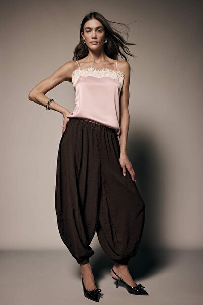 DeFacto Balloon Fit High Waist Long Modal Trousers H0091Ax26Sp