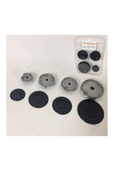 markentegra 4'lü Lüks Bek Takımı - Set Üstü Ocak İçin Siyah Renk