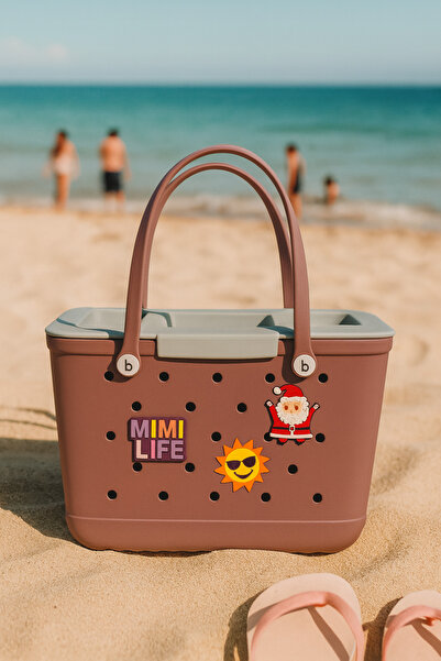 NON XL EVA Beach Tote Bag Set – Luxury Waterproof Summer Bag with Tray & Charms