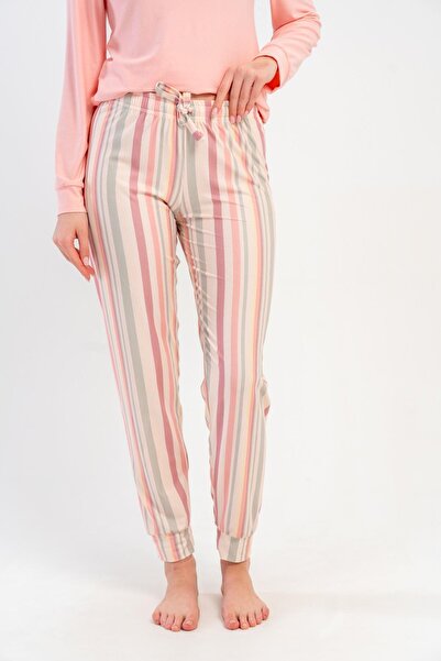 OBJE Women's Pink Marla Cuffed Pajama Bottoms