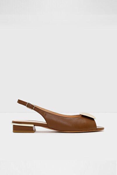 Aldo ALMINA-TR - Kadın Bej Gerçek Deri Arkası Açık Topuklu Ayakkabı