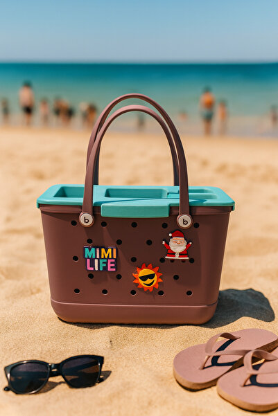 NON XL EVA Beach Tote Bag Set – Luxury Waterproof Summer Bag with Tray & Charms