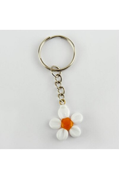 ZERO LAND STOROZAL Γυάλινο Μπρελόκ με Φιγούρα Χαμομήλι (74937) - Λευκό