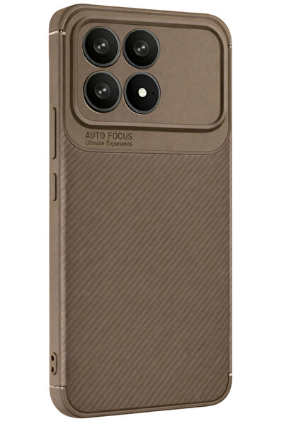 NewFace غطاء كربوني من STOROZAL لهاتف Poco F8 Pro مع تركيز تلقائي (222720) - بني