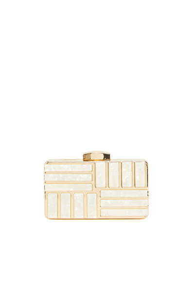 Dıvarese Gold Sedefli Kadın Clutch