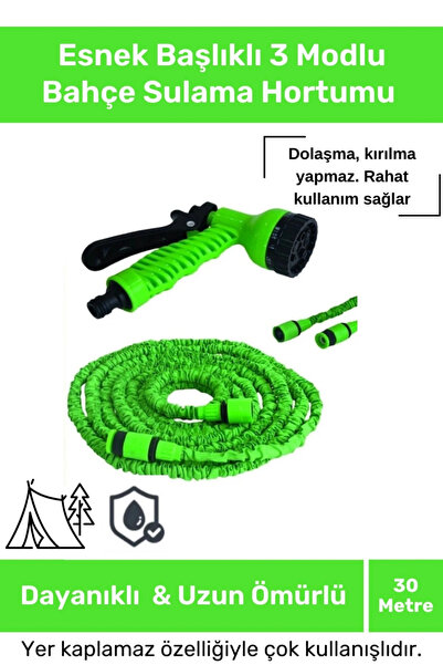 Terrien #Hortum Dolaşmaz Kırılmaz 7 Kademeli Uzayan Bahçe Sulama Araç Yıkama ...