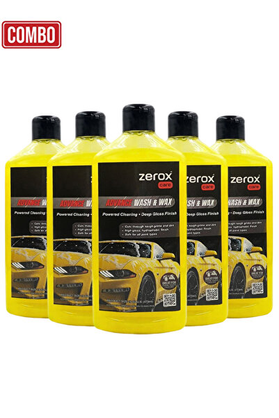 Zerox Combo 5pcs Advance Wash & Wax Z8116 Car Shampoo with Wax Protection for...