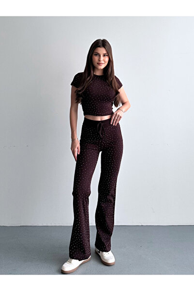 FERZOLAİO Stoned Brown Tracksuit Set