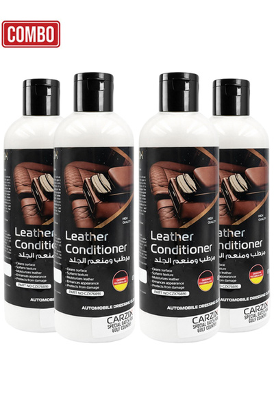CARZIX مجموعة من 4 قطع من مُرطّب جلد سعة 470 مل CZX76891 لحماية مقاعد السيارة...