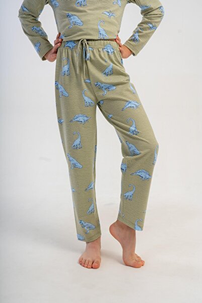 OBJE Boy's Green Lycra Polyviscon Pajama Bottoms