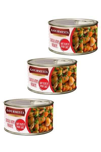 400 g Soslu Atom Fasulye Konservesi x 3 Adet