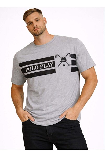 poloplay Mens Graphic T-shirt -GREY
