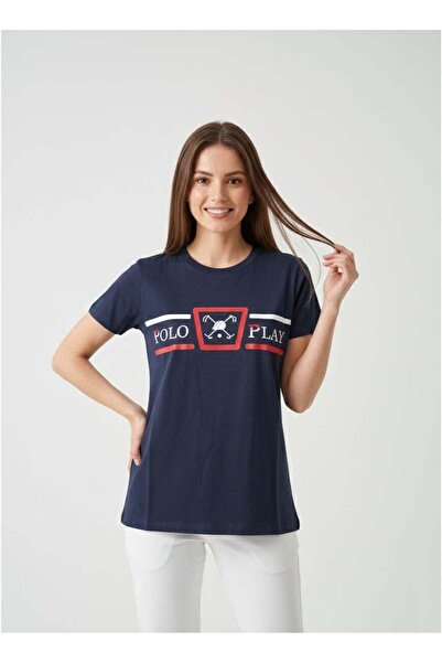 poloplay Ladies Graphic T-shirt -NAVY