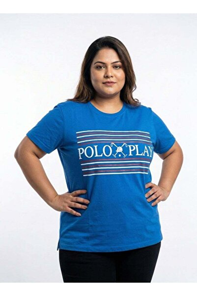 poloplay Ladies Graphic T-shirt -ROYAL BLUE