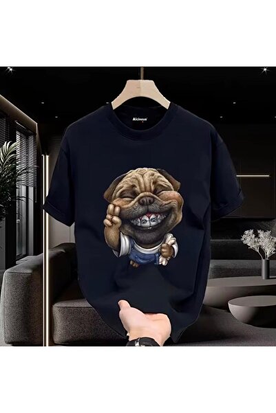 ALCİNOUS ΜΑΥΡΟ OVERSIZE ΒΑΜΒΑΚΕΡΟ UNISEX T-SHIRT ΜΕ ΣΤΑΜΠΑ