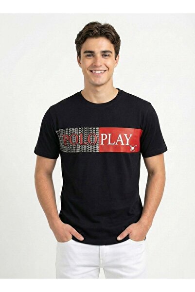 poloplay Mens Graphic T-shirt -BLACK