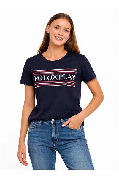 poloplay Ladies Graphic T-shirt -NAVY