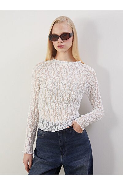 LC Waikiki Peak New Season Crew Neck Lace Women's Bodysuit