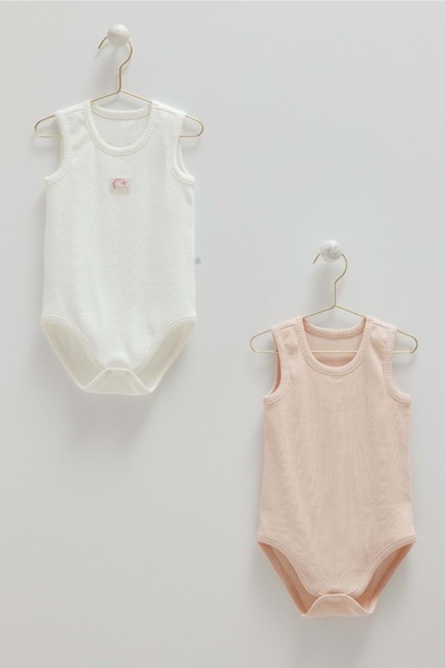 Caramell Basic Blouse Sleeveless Tank Top Girls' Double Bodysuit Ecru