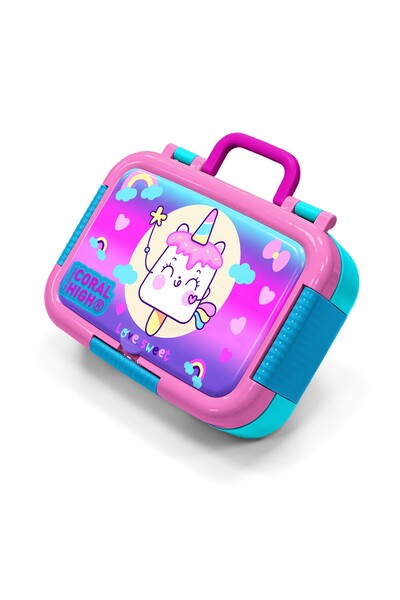 Coral High Παιδικό πολύχρωμο μπολ φαγητού από ανοξείδωτο ατσάλι με σχέδιο πρι...