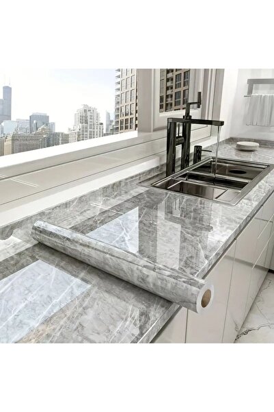 Leyaton Buffer ®   Marble Patterned Sticker Foil Athens Gray 60Cm*5Mt Lwlhm-Y...