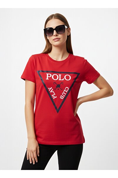 poloplay Ladies Graphic T-shirt -RED