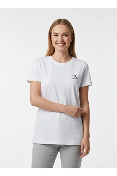 poloplay تيشيرت بناتي برسومات - أبيض