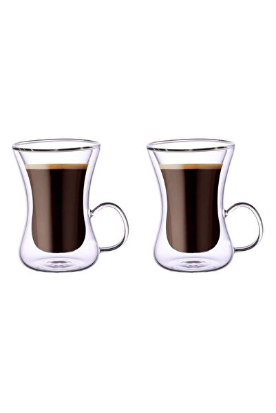 Blackstone Double Wall Glass Coffee Cups, Tea & Coffee, Set of 2 Pcs 100ml - ...