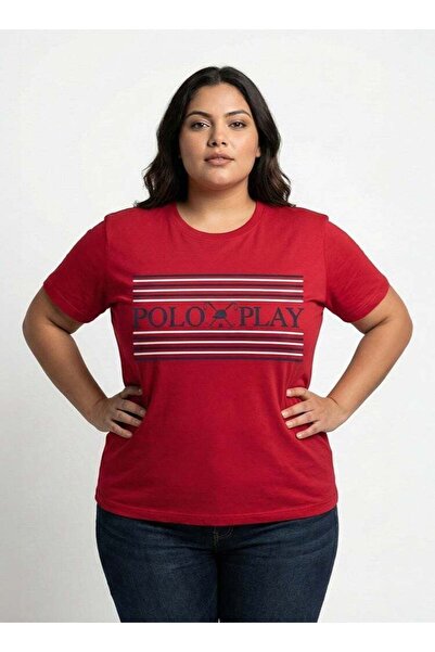 poloplay Ladies Graphic T-shirt -RED