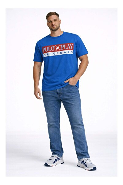poloplay Mens Graphic T-shirt -BLUE