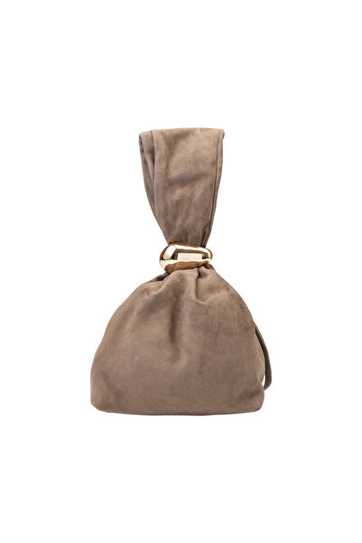 TORO NERO Women's bag made of suede, taupe Eliza