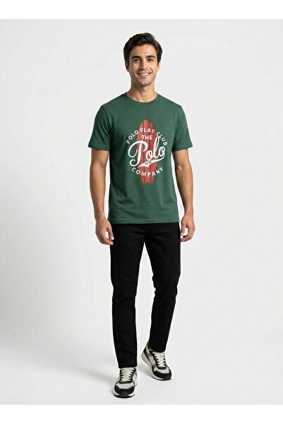 poloplay Mens Graphic T-shirt -GREEN
