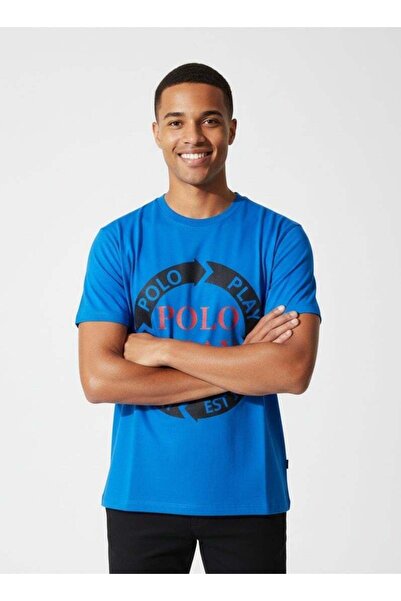 poloplay Mens Graphic T-shirt -BLUE